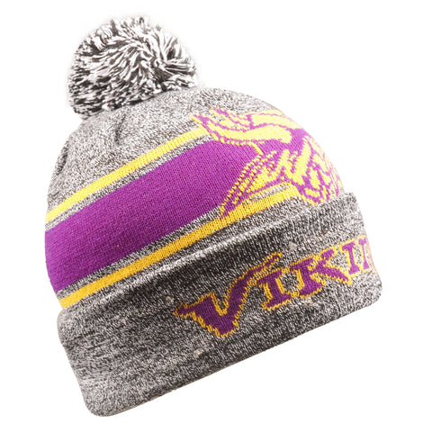 Minnesota Vikings Beanie Gray Stripe Light Up - Team Fan Cave