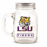 LSU Tigers Mason Jar Glass With Lid - Team Fan Cave