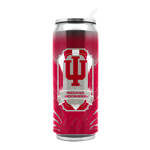 Indiana Hoosiers Stainless Steel Thermo Can - 16.9 ounces - Team Fan Cave