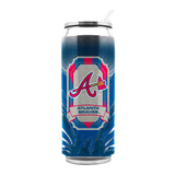 Atlanta Braves Stainless Steel Thermo Can - 16.9 ounces - Team Fan Cave