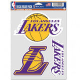 Los Angeles Lakers Decal Multi Use Fan 3 Pack - Team Fan Cave
