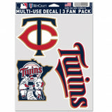 Minnesota Twins Decal Multi Use Fan 3 Pack Special Order
