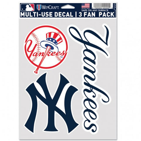 New York Yankees Decal Multi Use Fan 3 Pack-0
