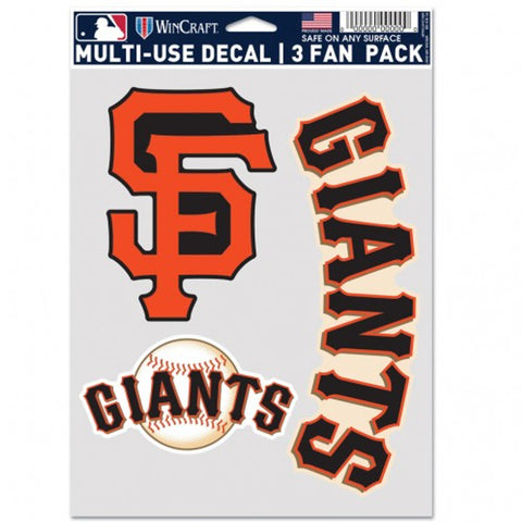 San Francisco Giants Decal Multi Use Fan 3 Pack-0