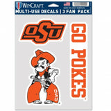 Oklahoma State Cowboys Decal Multi Use Fan 3 Pack Special Order