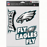 Philadelphia Eagles Decal Multi Use Fan 3 Pack - Team Fan Cave
