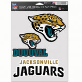Jacksonville Jaguars Decal Multi Use Fan 3 Pack