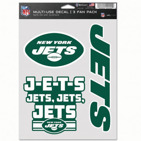 New York Jets Decal Multi Use Fan 3 Pack