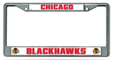 Chicago Blackhawks License Plate Frame Chrome - Team Fan Cave