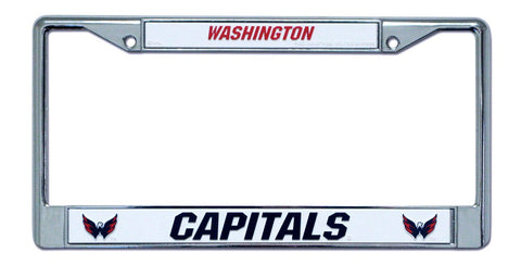 Washington Capitals License Plate Frame Chrome - Team Fan Cave