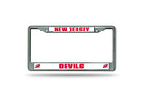 New Jersey Devils License Plate Frame Chrome - Special Order