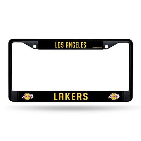 Los Angeles Lakers License Plate Frame Chrome Black - Team Fan Cave