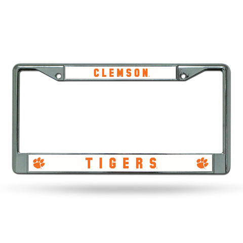 Clemson Tigers License Plate Frame Chrome - Team Fan Cave