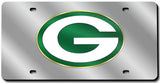 Green Bay Packers License Plate Laser Cut Silver - Team Fan Cave