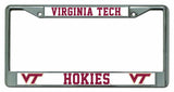 Virginia Tech Hokies License Plate Frame Chrome