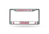 Washington State Cougars License Plate Frame Chrome-0