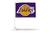 Los Angeles Lakers Flag Car Style Purple - Team Fan Cave