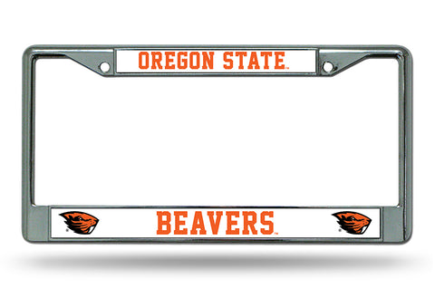 Oregon State Beavers License Plate Frame Chrome - Special Order - Team Fan Cave