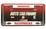 Arkansas Razorbacks License Plate Frame Chrome - Team Fan Cave