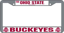 Ohio State Buckeyes License Plate Frame Chrome - Team Fan Cave