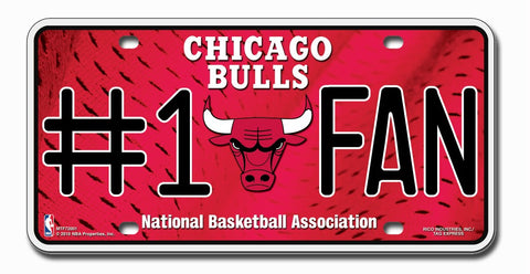 Chicago Bulls License Plate #1 Fan - Special Order - Team Fan Cave
