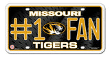Missouri Tigers License Plate #1 Fan - Team Fan Cave