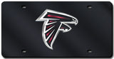 Atlanta Falcons License Plate Laser Cut Black - Team Fan Cave
