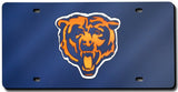 Chicago Bears License Plate Laser Cut Navy - Team Fan Cave