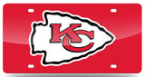 Kansas City Chiefs License Plate Laser Cut Red - Team Fan Cave