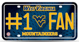 West Virginia Mountaineers License Plate - #1 Fan