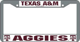 Texas A&M Aggies License Plate Frame Chrome-0