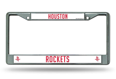 Houston Rockets License Plate Frame Chrome - Special Order-0
