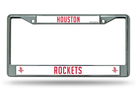 Houston Rockets License Plate Frame Chrome - Special Order - Team Fan Cave