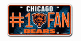 Chicago Bears License Plate #1 Fan - Team Fan Cave
