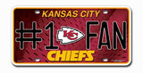 Kansas City Chiefs License Plate #1 Fan - Team Fan Cave