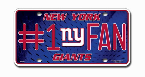 New York Giants License Plate #1 Fan - Team Fan Cave