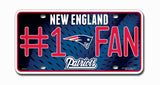 New England Patriots License Plate #1 Fan - Team Fan Cave