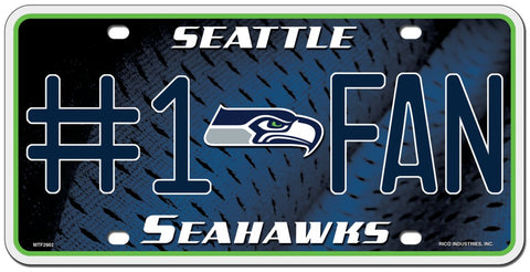 Seattle Seahawks License Plate #1 Fan - Team Fan Cave