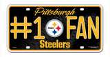 Pittsburgh Steelers License Plate #1 Fan - Team Fan Cave