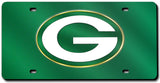 Green Bay Packers License Plate Laser Cut Green - Team Fan Cave