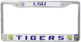 LSU Tigers License Plate Frame Chrome - Team Fan Cave