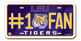 LSU Tigers License Plate #1 Fan - Team Fan Cave