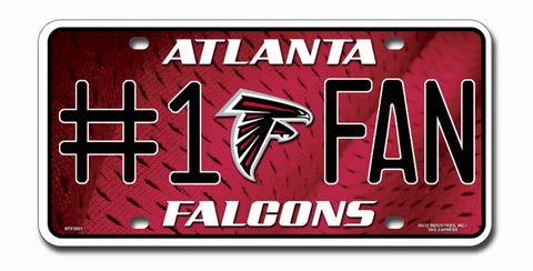 Atlanta Falcons License Plate #1 Fan - Team Fan Cave
