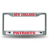 New England Patriots License Plate Frame Chrome - Team Fan Cave
