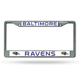 Baltimore Ravens License Plate Frame Chrome - Team Fan Cave