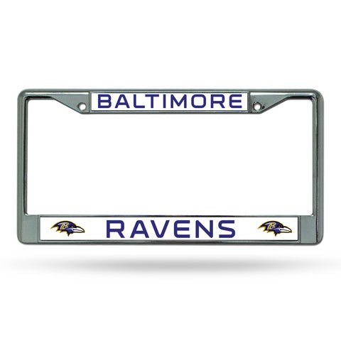 Baltimore Ravens License Plate Frame Chrome - Team Fan Cave