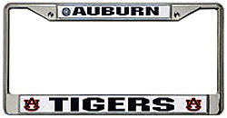 Auburn Tigers License Plate Frame Chrome - Team Fan Cave