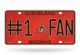 Cleveland Browns License Plate #1 Fan - Team Fan Cave