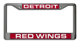 Detroit Red Wings License Plate Frame Laser Cut Chrome - Special Order - Team Fan Cave