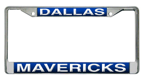 Dallas Mavericks License Plate Frame Laser Cut Chrome - Special Order